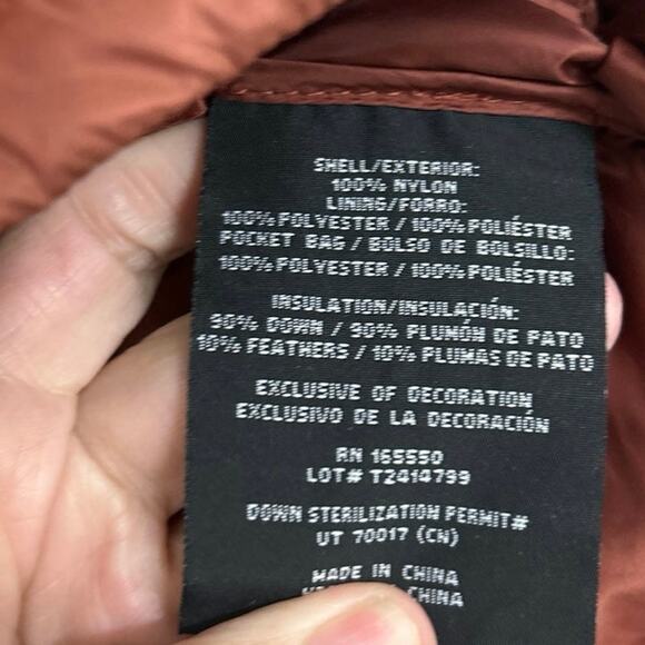 32° Heat Ultralight Down Puffer Vest Medium Rust Brown New Outdoor Layering - Picture 11 of 12